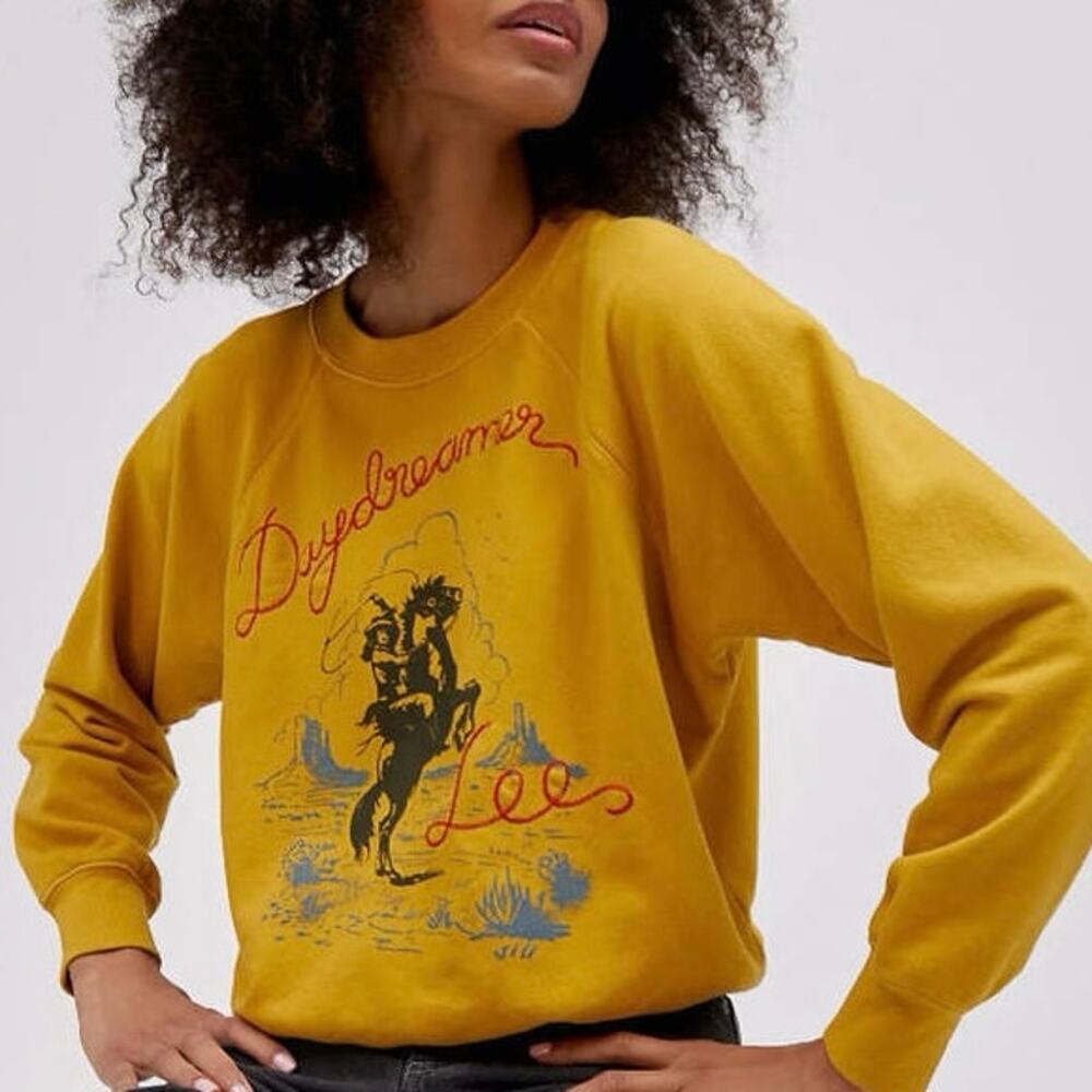 Daydreamer x Lee Western Raglan Crewneck Sweatshirt Size S Worn Once MSRP $140